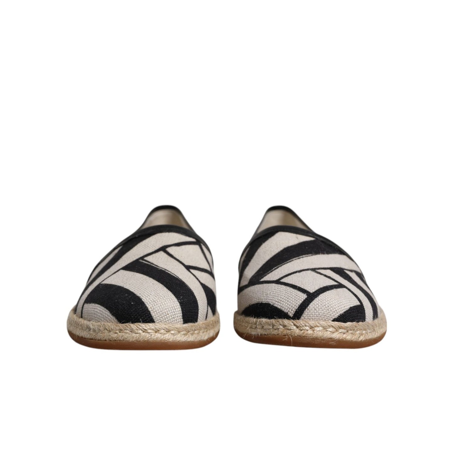 Dolce & Gabbana Black White Stripes Slip On Espadrille Shoes Dolce & Gabbana