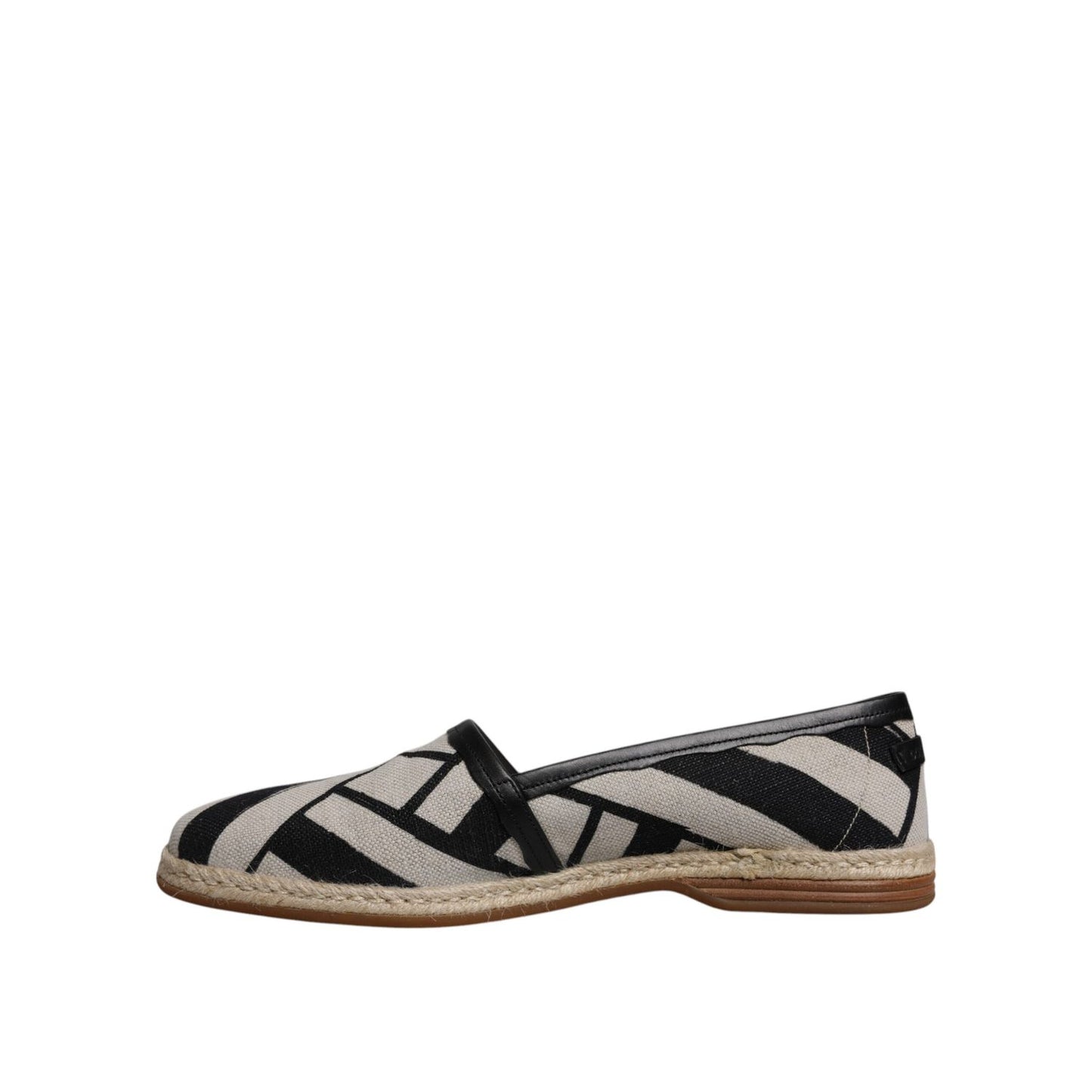 Dolce & Gabbana Black White Stripes Slip On Espadrille Shoes Dolce & Gabbana