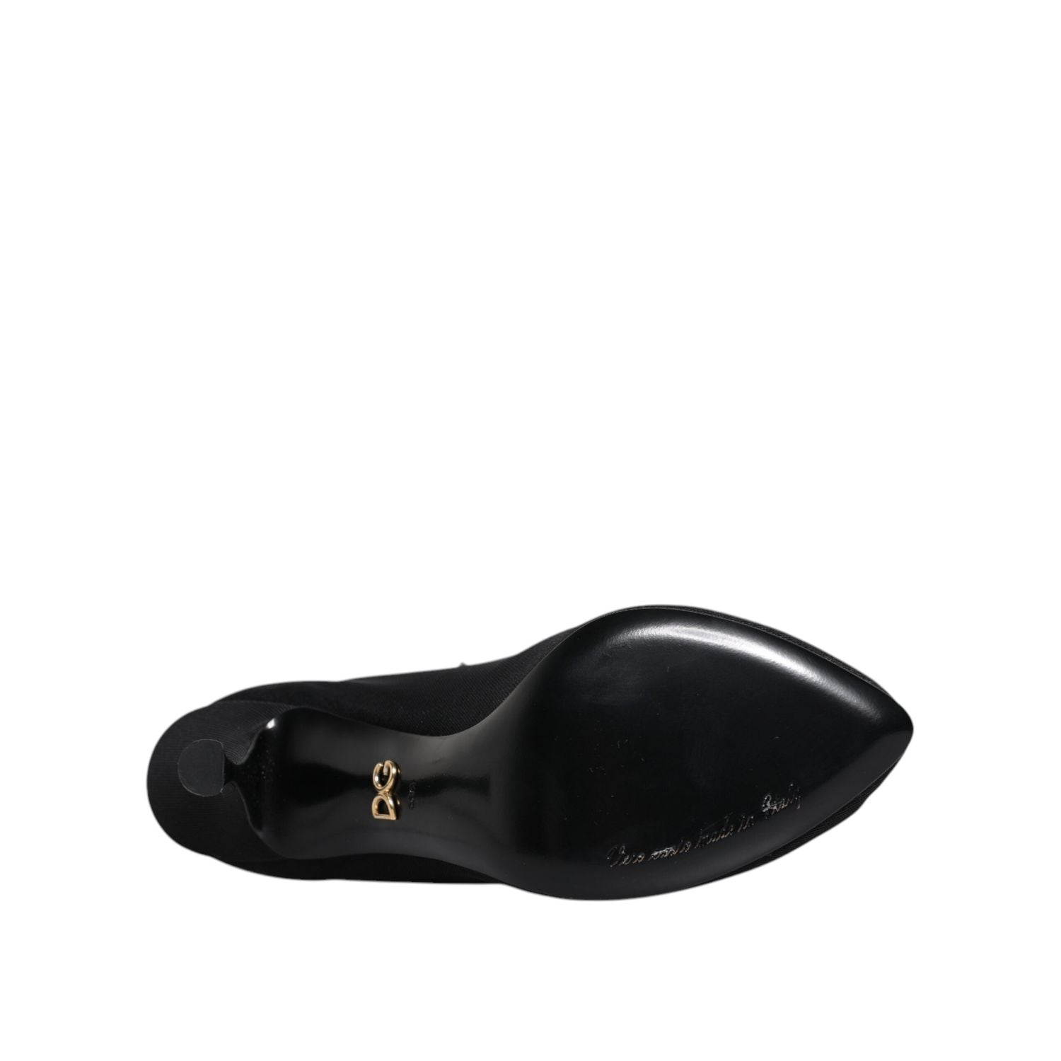 Dolce & Gabbana Black Silk Stretch Mesh Sock Boots Shoes