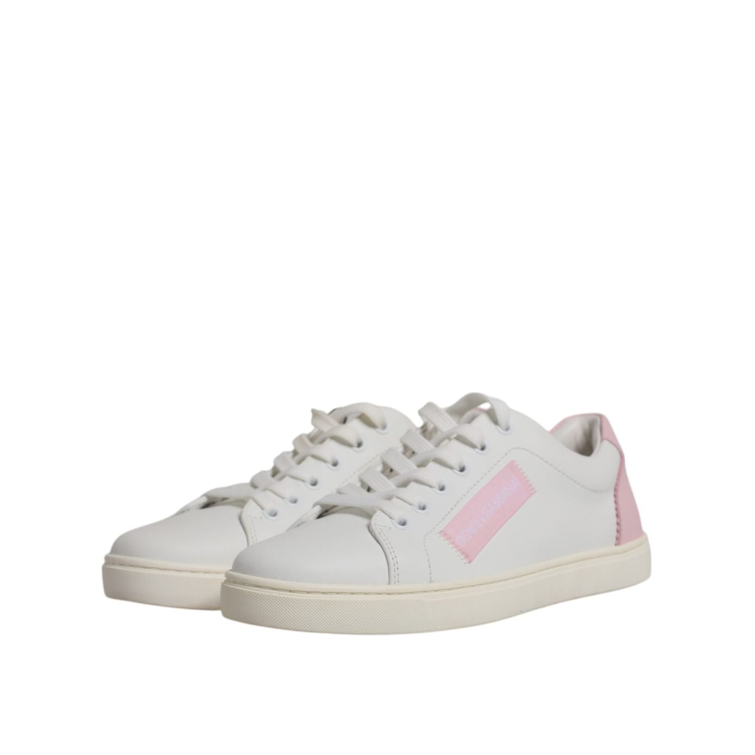 Dolce & Gabbana White Classic Calf Leather Sneakers Shoes