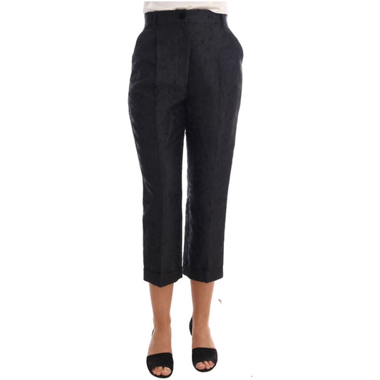 Elegant High Waist Capri Dress Pants