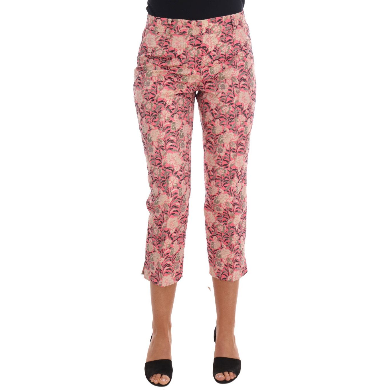 Elegant Floral Brocade Pants