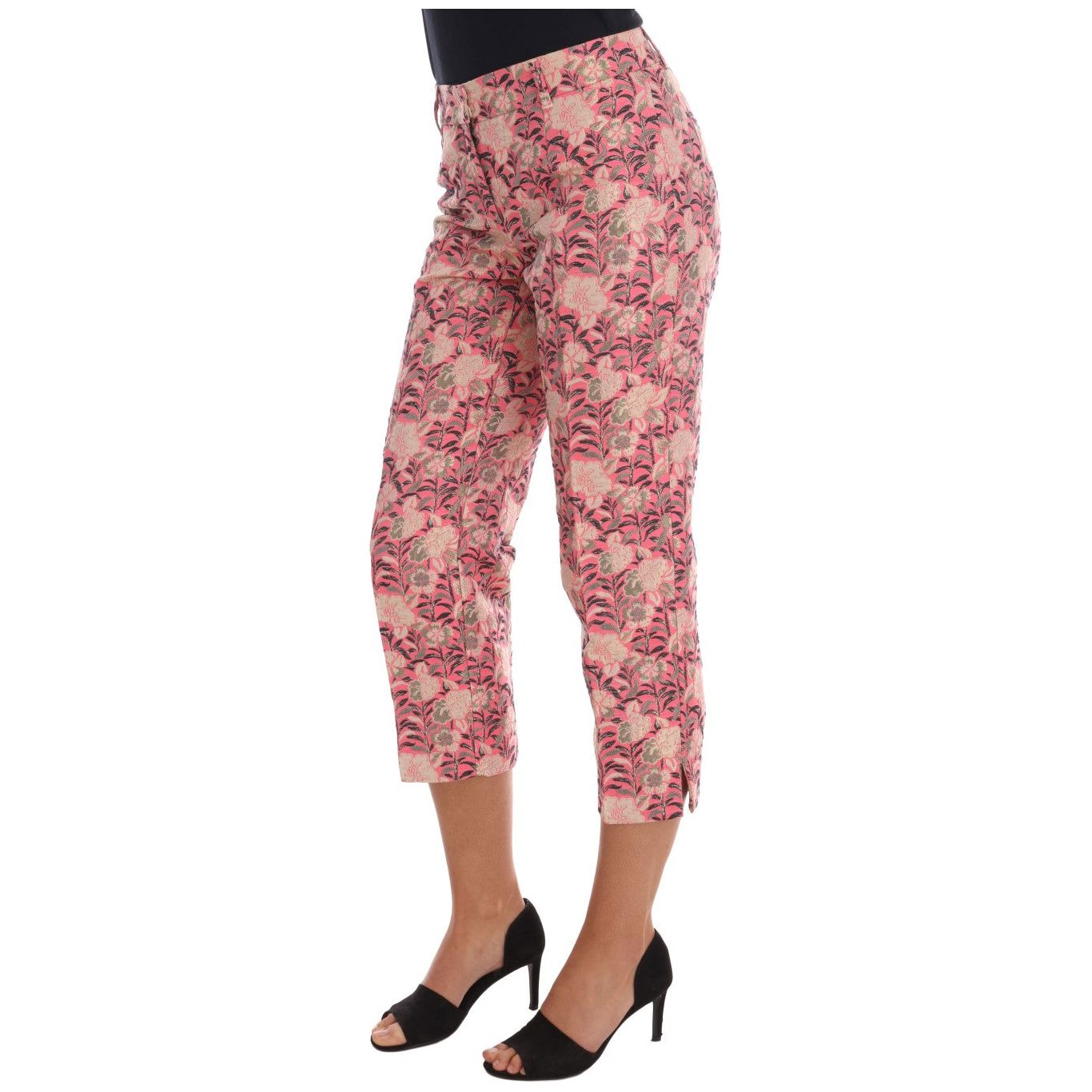 Elegant Floral Brocade Pants