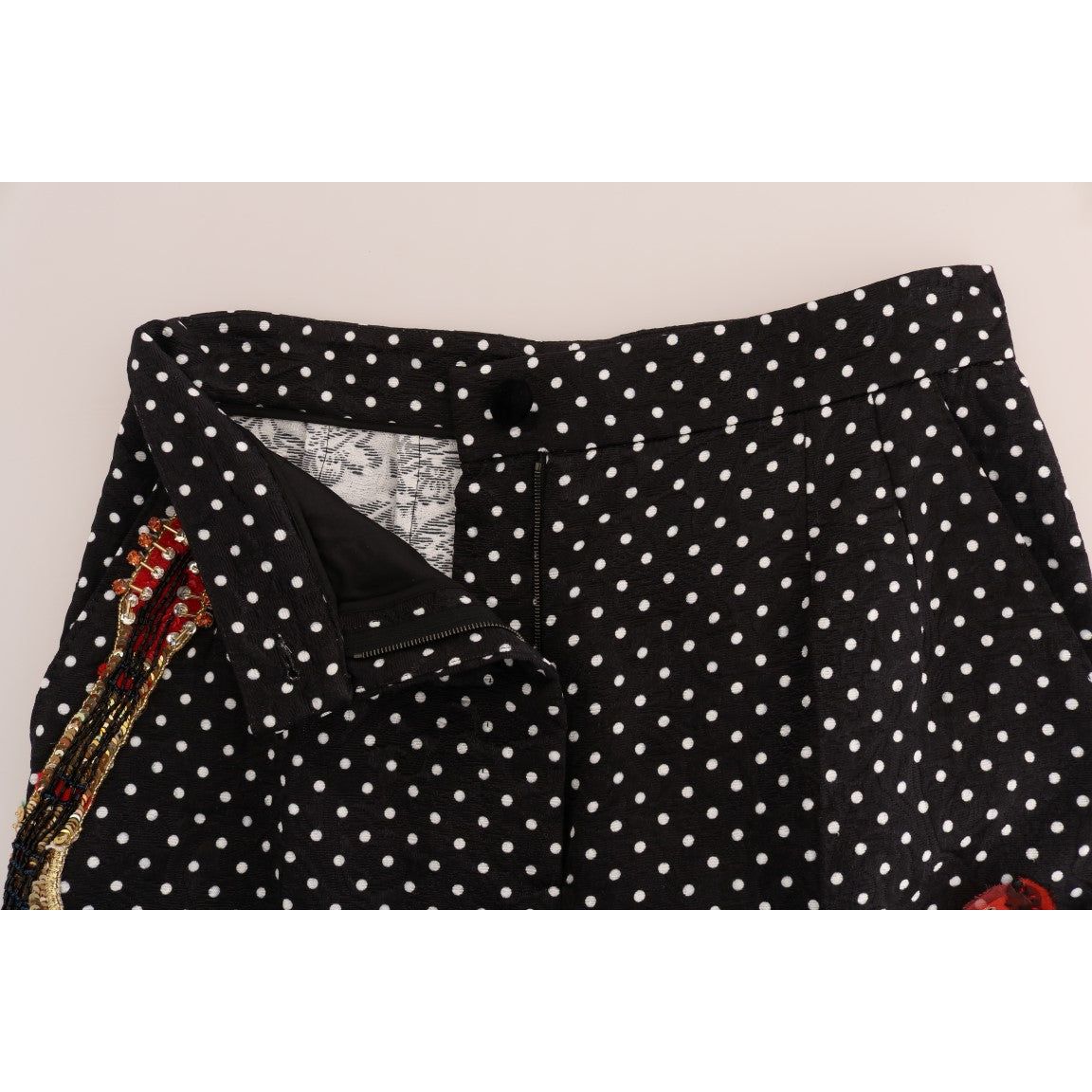 Elegant Polka Dot Embellished Trousers