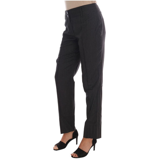 Elegant Slim Fit Striped Dress Pants