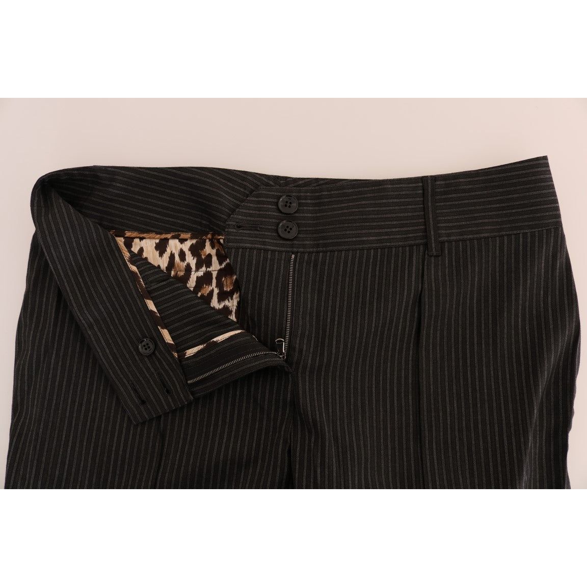 Elegant Slim Fit Striped Dress Pants