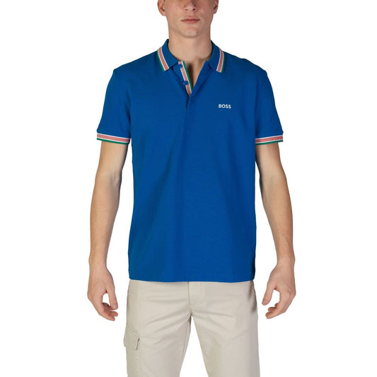Hugo Boss Blue Cotton Polo Shirt 1728,71956299936,Blue,Clothing,Hugo Boss,IT44 | S,Men,New with tags,Polo Shirts - T-Shirts - Clothing,T-Shirts - Clothing