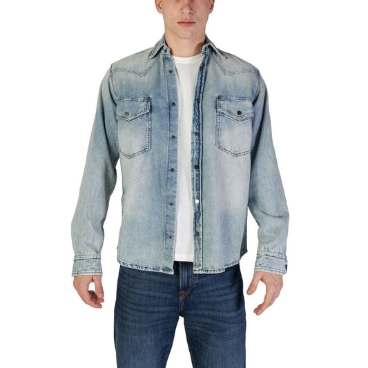 Hugo Boss Light Blue Denim Shirt 1728,71956299936,Clothing,Denim - Shirts - Clothing,Hugo Boss,IT42 | XS,Light Blue,Men,New with tags,Shirts - Clothing