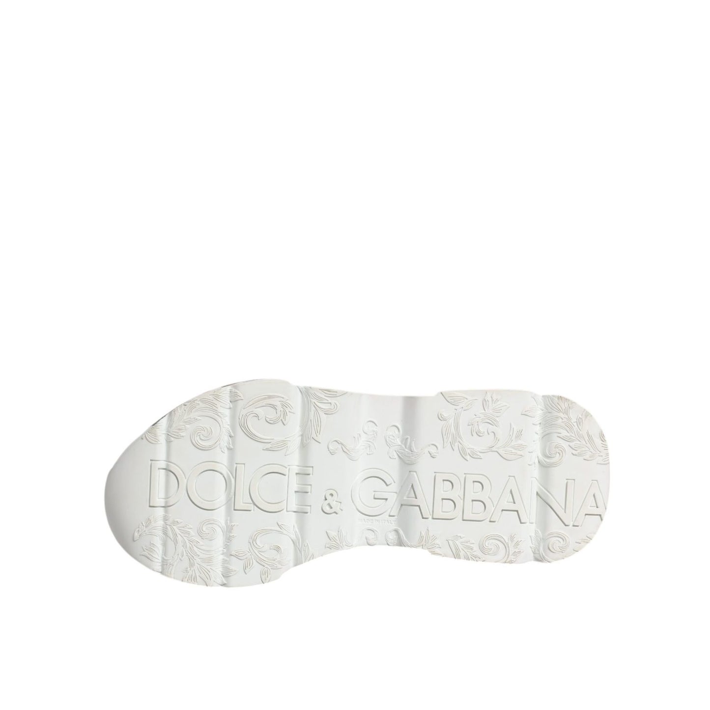 Dolce & Gabbana White Daymaster Hand Painted Sneakers Shoes