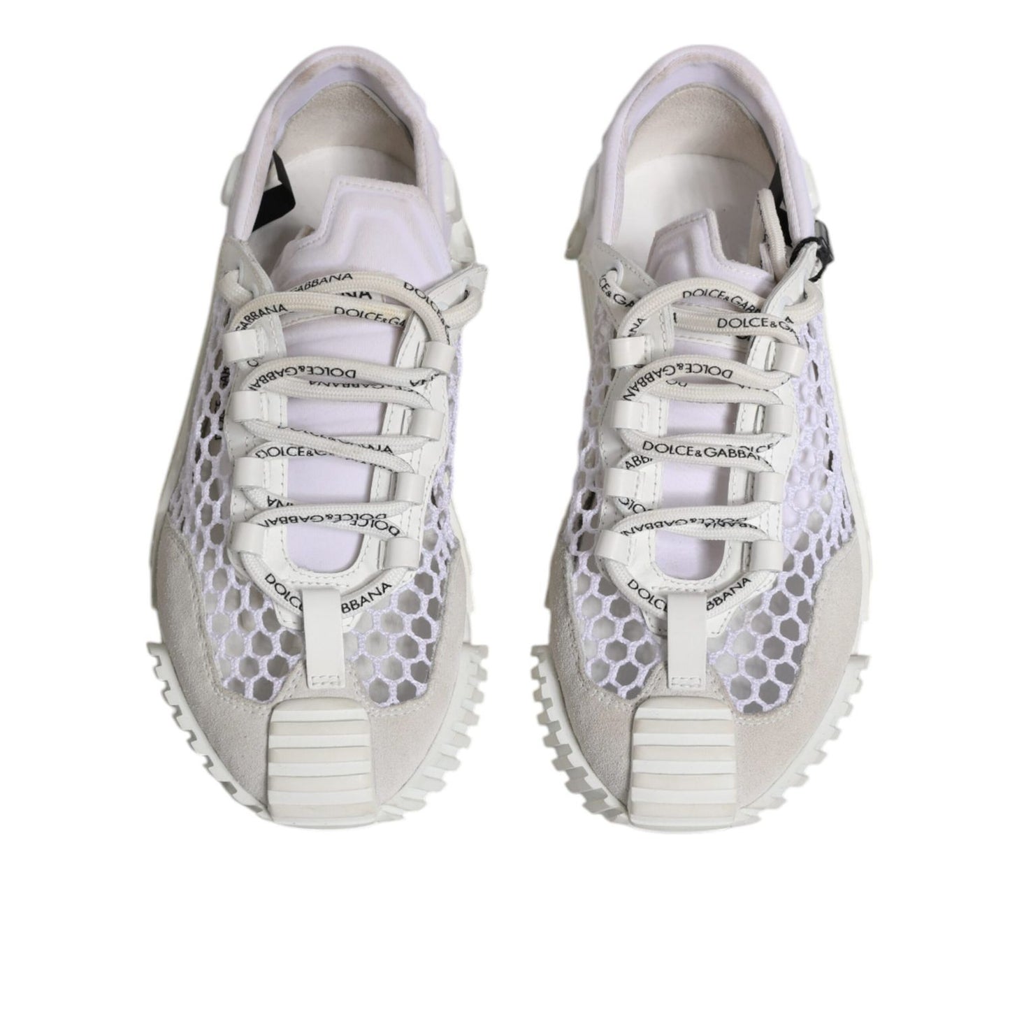 Dolce & Gabbana White Mesh NS1 Low Top Sports Sneaker Shoes