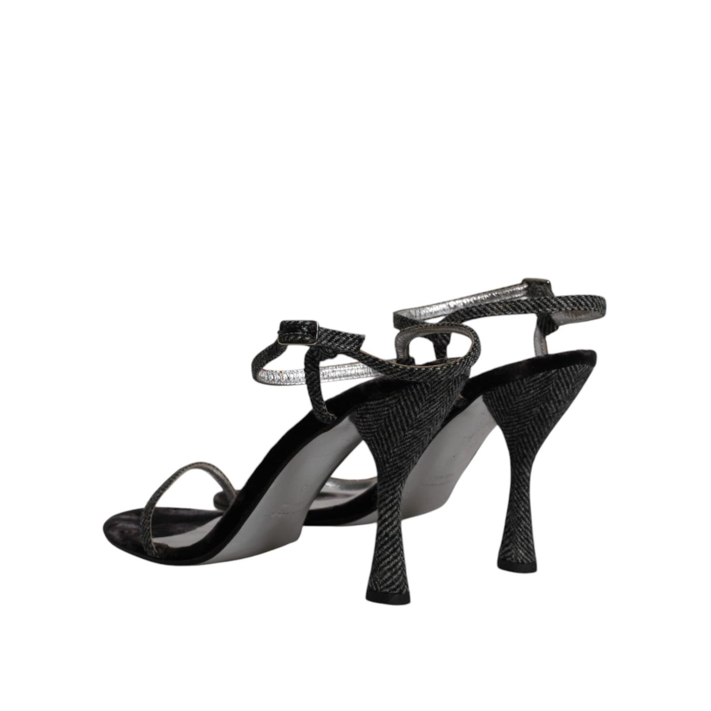Dolce & Gabbana Black Ankle Strap High Heels Sandals Shoes
