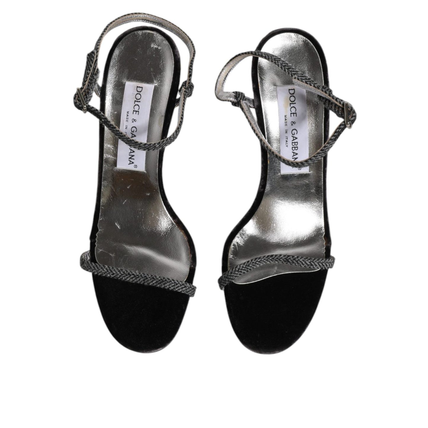 Dolce & Gabbana Black Ankle Strap High Heels Sandals Shoes