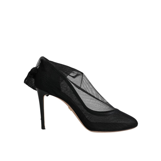 Dolce & Gabbana Black Nylon Mesh Sock Style Boots Shoes Dolce & Gabbana