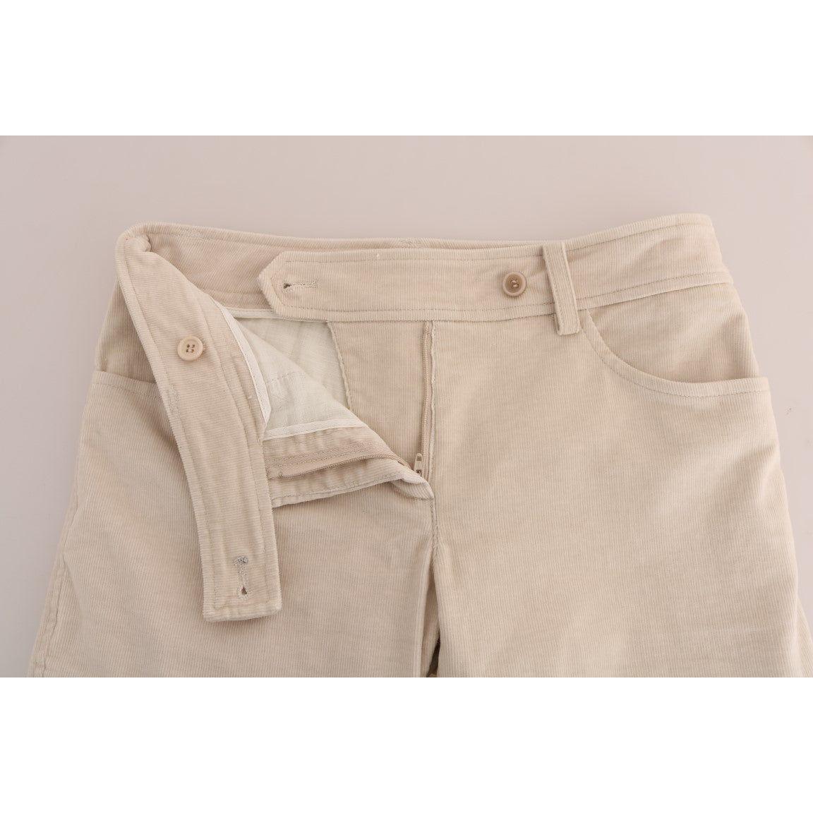 Ermanno Scervino Beige Slim Jeans Corduroy Skinny Pants Jeans & Pants