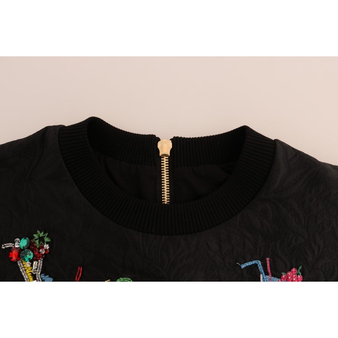 Enchanted Crystal Embellished Black Sweater