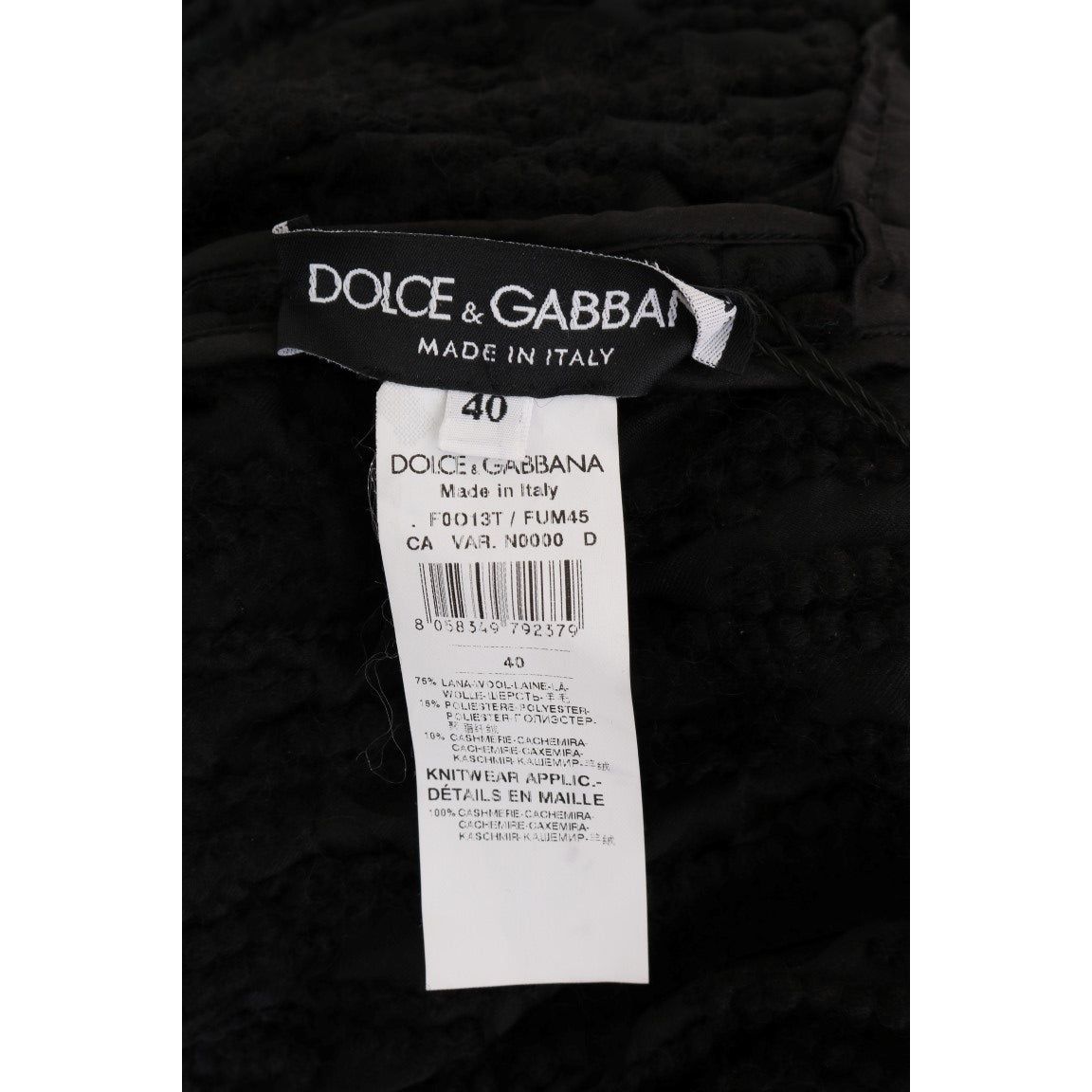 Dolce & Gabbana Elegant Black Fringed Wool-Cashmere Sweater black-fringes-wool-pullover-sweater
