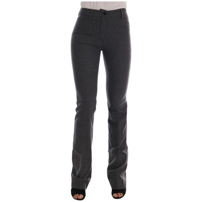 Ermanno Scervino Gray Wool Stretch Slim Pants