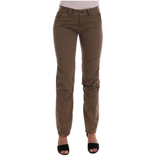 Chic Brown Casual Cotton Pants