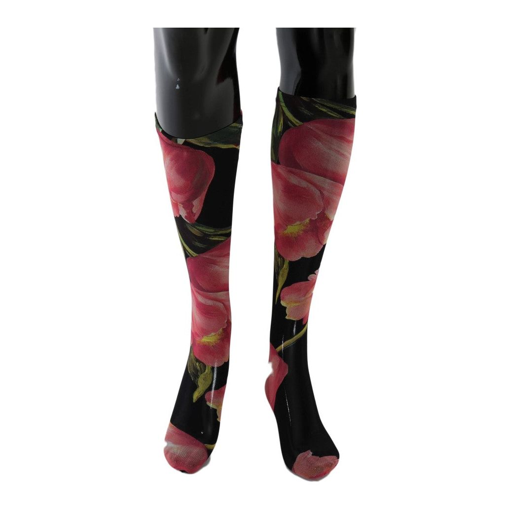 Floral Nylon Stretch Stockings