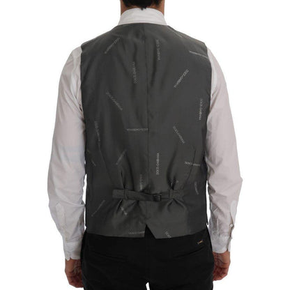 Dolce & Gabbana Gray STAFF Cotton Rayon Vest