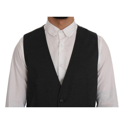 Dolce & Gabbana Gray STAFF Cotton Rayon Vest