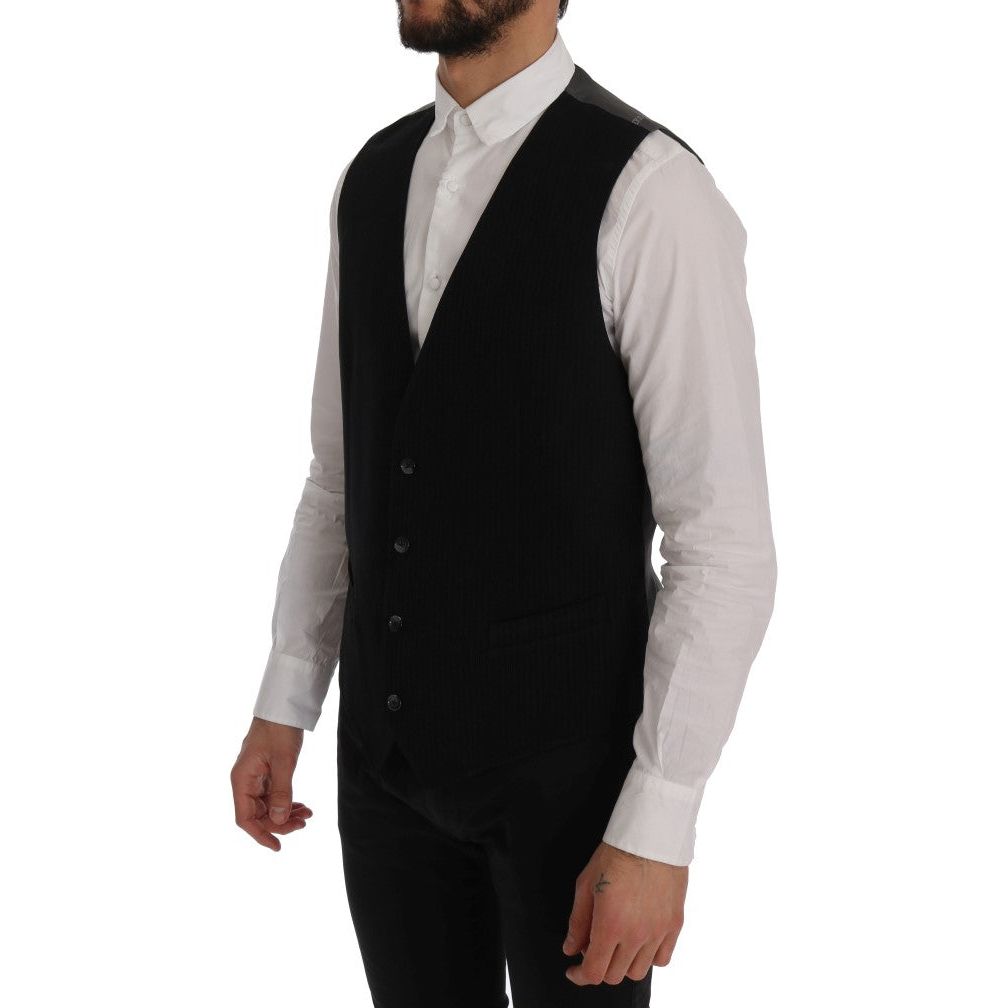 Dolce & Gabbana Elegant Striped Waistcoat Vest Dolce & Gabbana