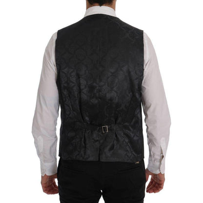 Dolce & Gabbana Gray Wool Stretch Vest