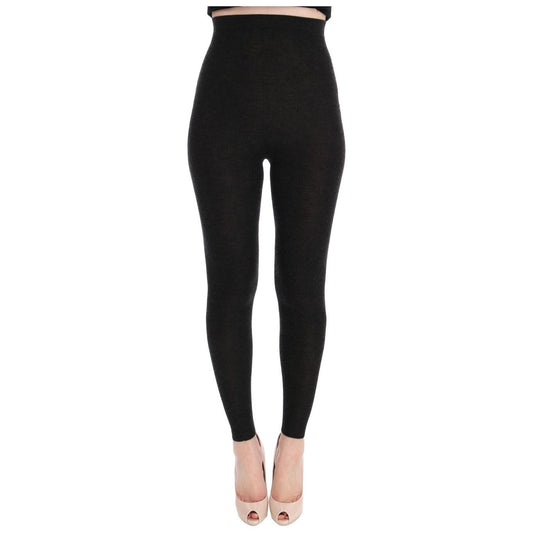 Elegant High-Waist Cashmere Tights Pants