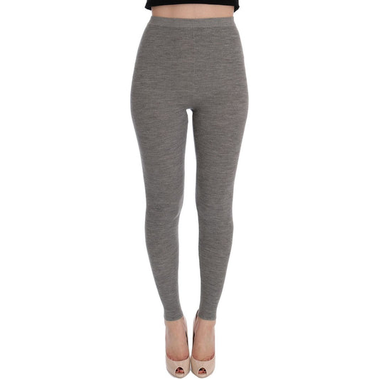 Elegant High Waist Cashmere Tights Pants