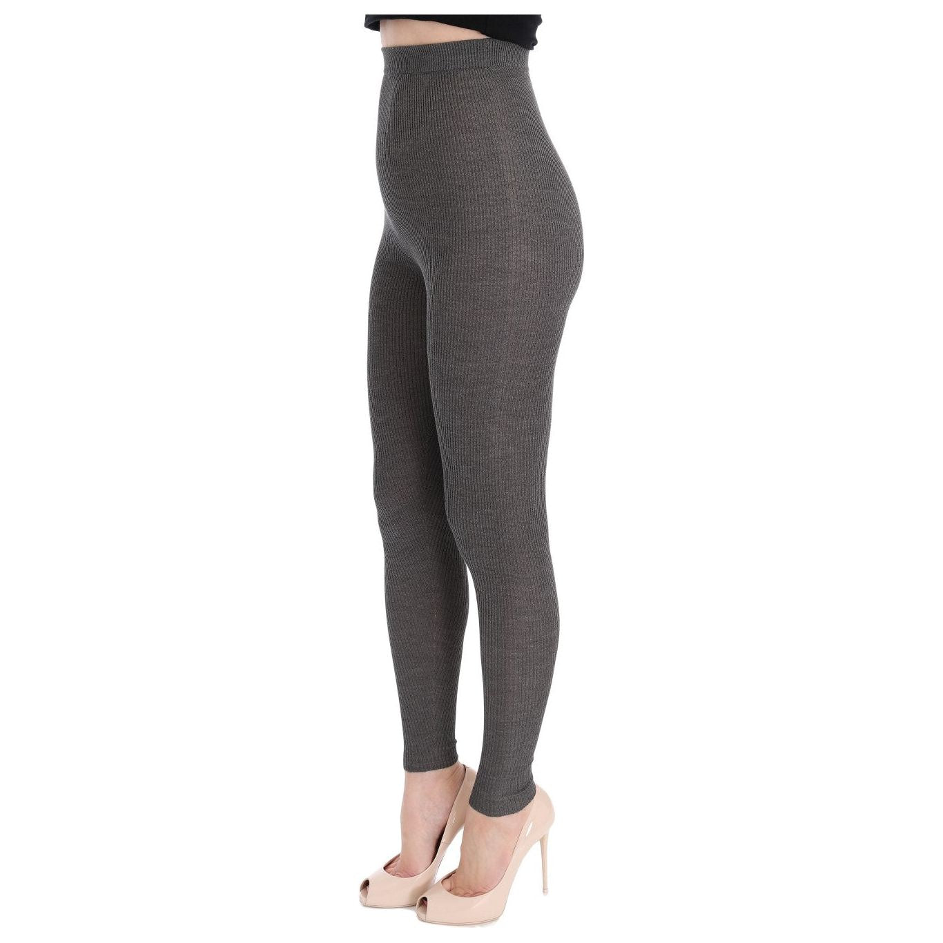 Elegant High Waist Cashmere Tights Pants