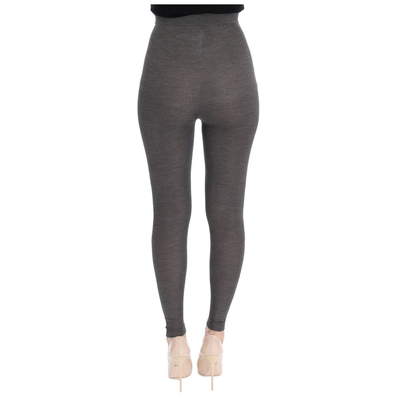 Elegant High Waist Cashmere Tights Pants