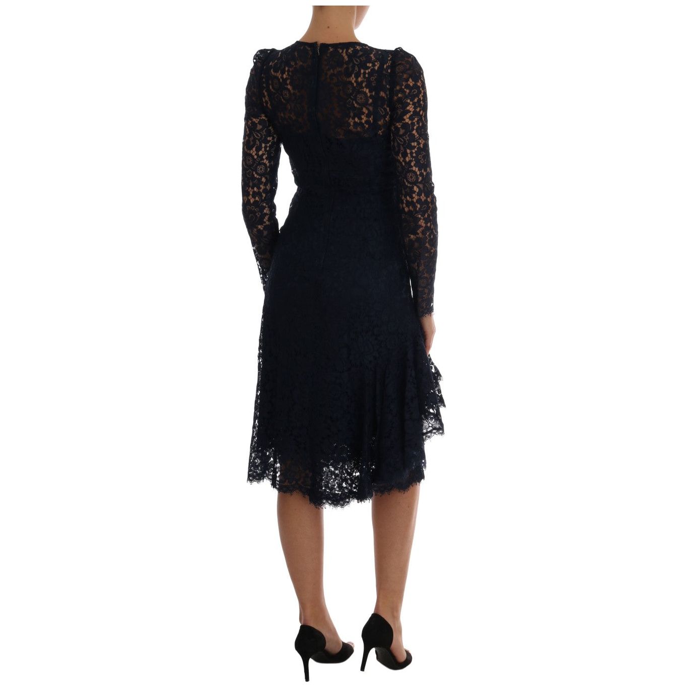 Elegant Floral Lace A-Line Dress