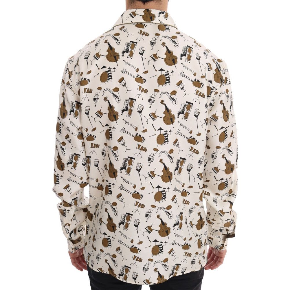 Dolce & Gabbana | Exclusive Silk Casual Men's Shirt - JAZZ Motive| McRichard Designer Brands   