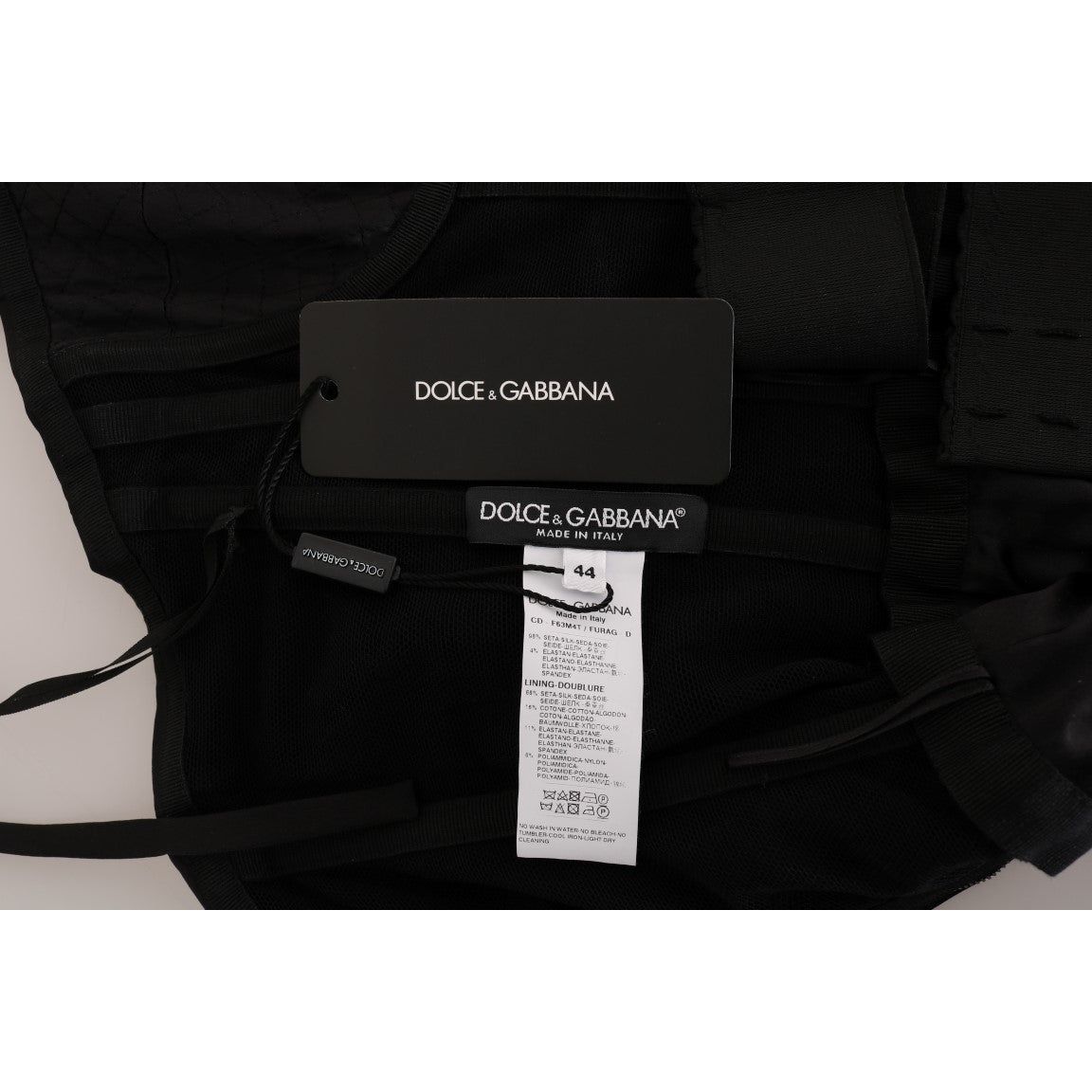 Dolce & Gabbana Elegant Silk Stretch Bustier Midi Dress black-mermaid-ruched-gown-dress
