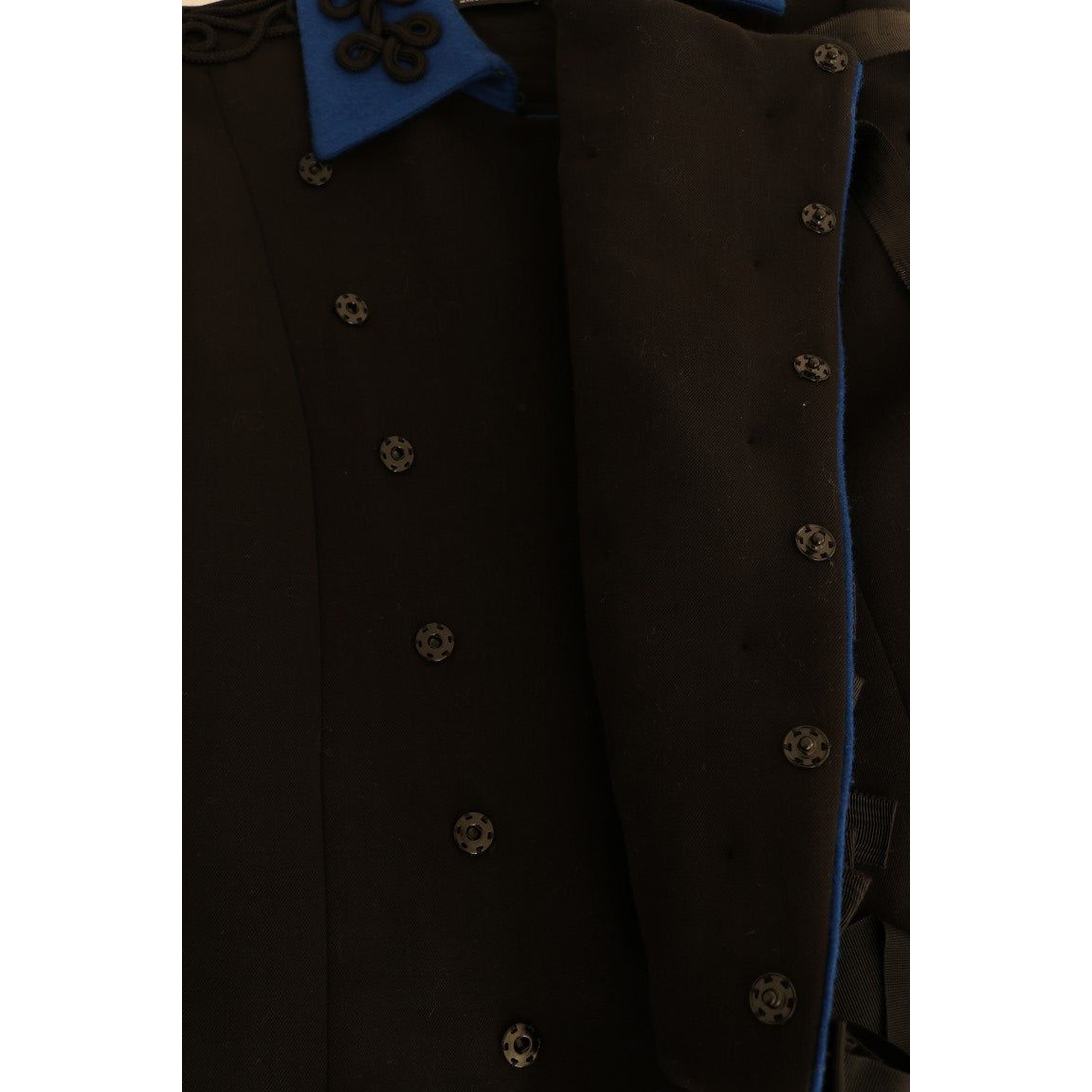 Dolce & Gabbana Chic Black & Blue Short Trench Jacket chic-black-blue-short-trench-jacket