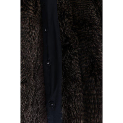 Dolce & Gabbana Brown Raccoon Fur Coat Jacket