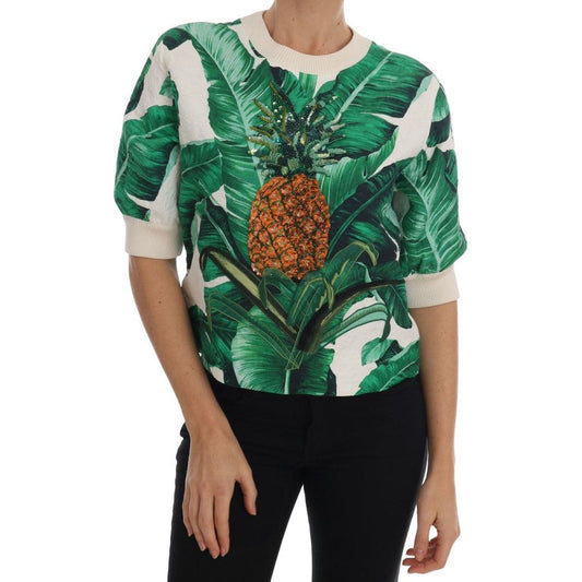 Tropical Sequined Sweater - Lush Greenery Edition Dolce & Gabbana