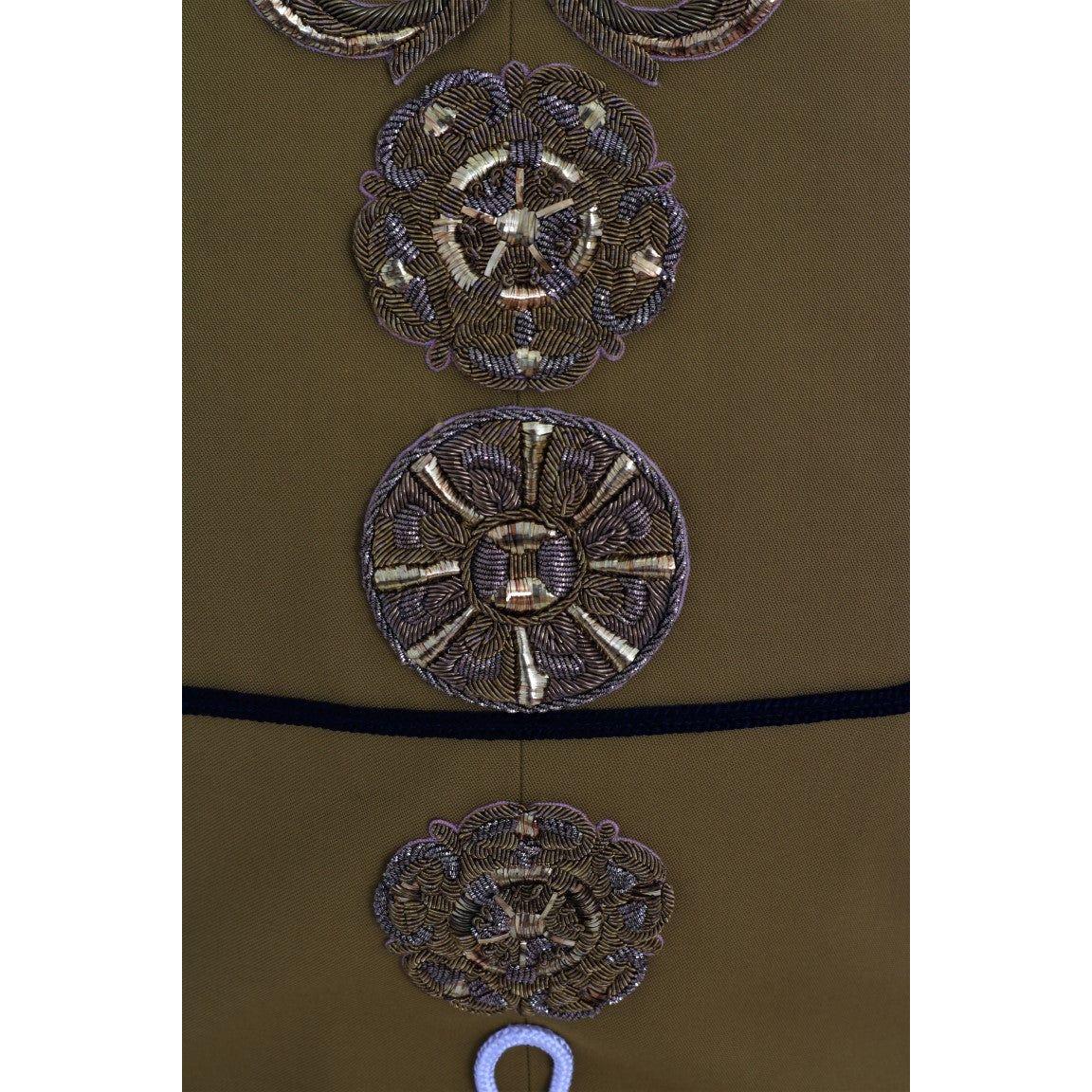 سترة مزينة بصليب من الكريستال من عرض أزياء دولتشي آند غابانا