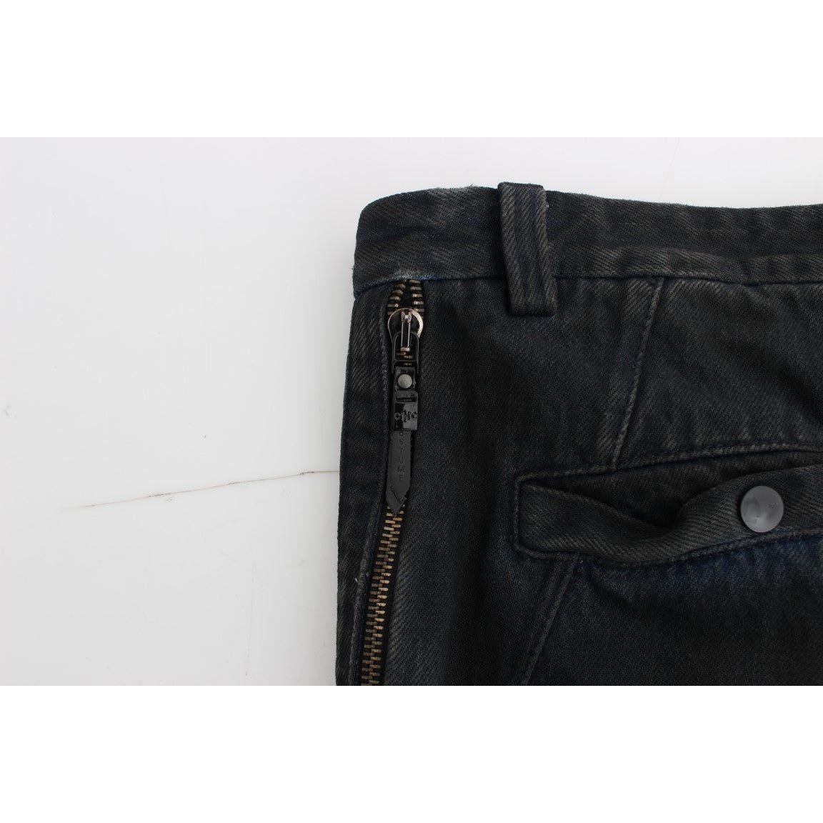 Costume National Blue Cotton Slim Pants Denim Jeans