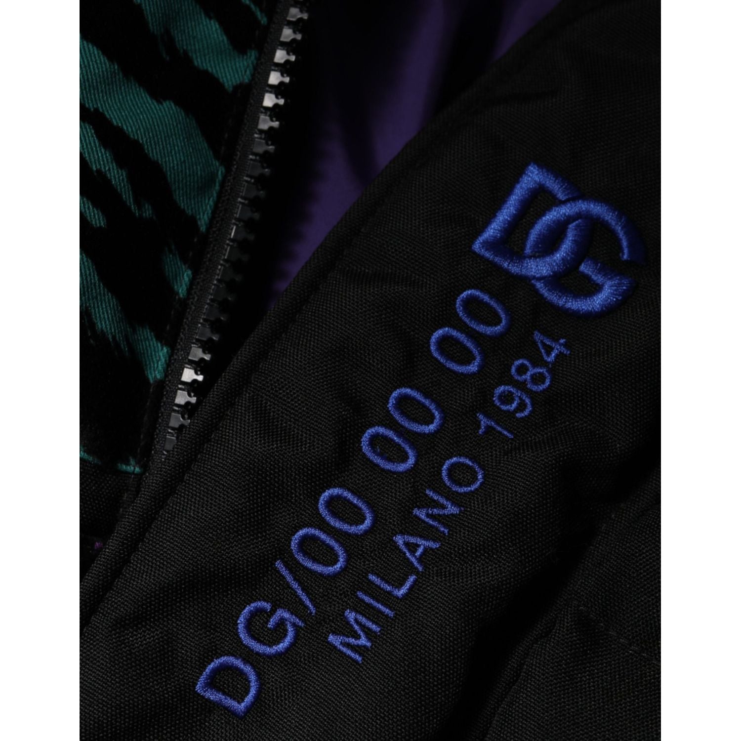 Dolce & Gabbana Black Nylon Puffer Men Full Zip Jacket