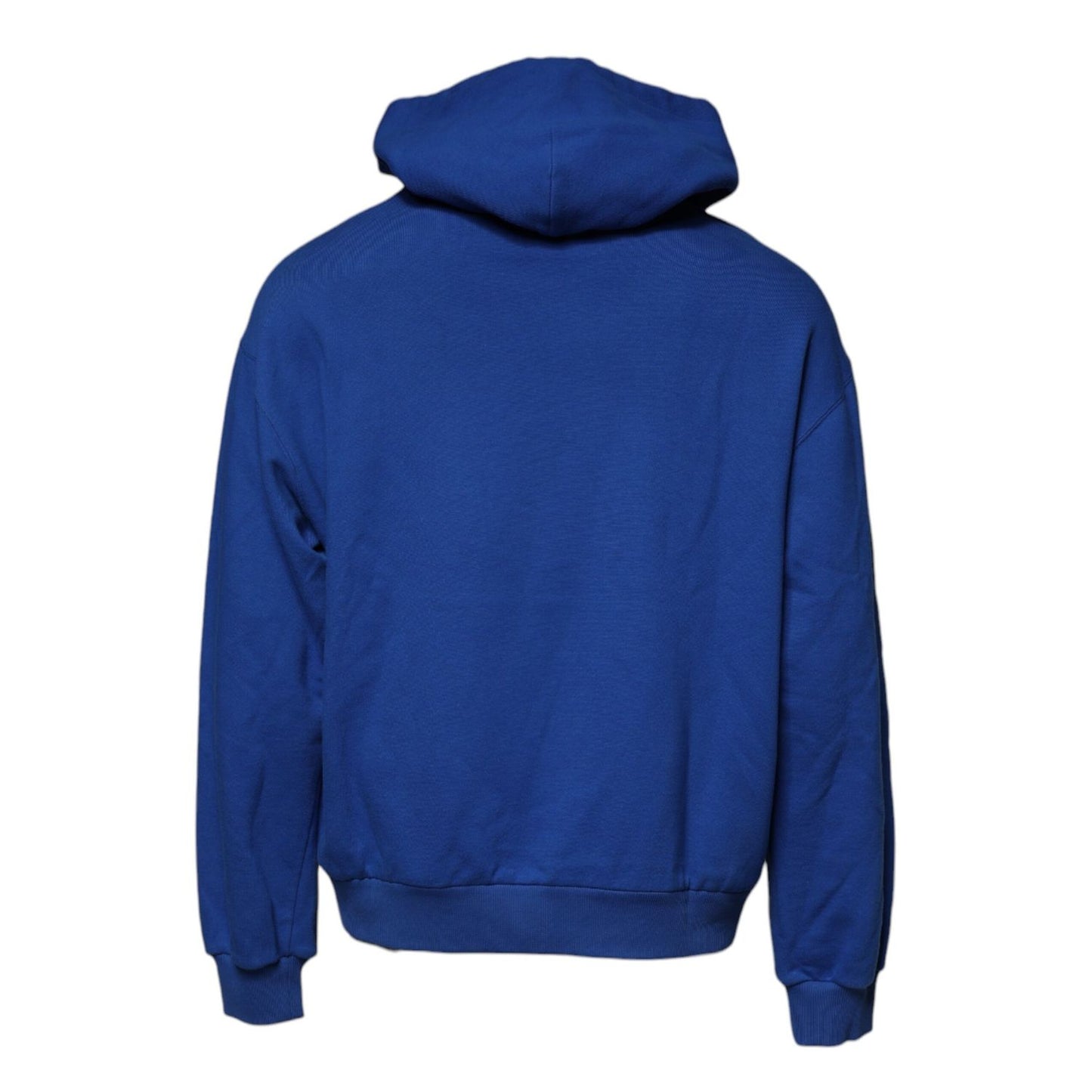 Dolce & Gabbana Blue Logo Print Hooded Sweatshirt Sweater Dolce & Gabbana