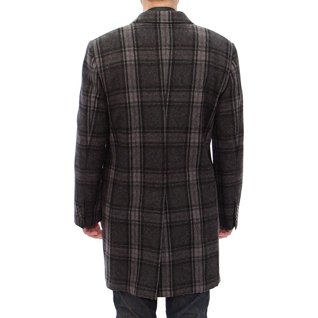 Sicilia Checkered Wool Blend Coat