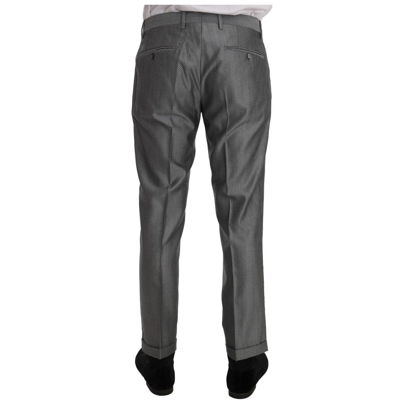 Dolce & Gabbana Black Stretch Crystal Bee Slim Fit Suit Suit