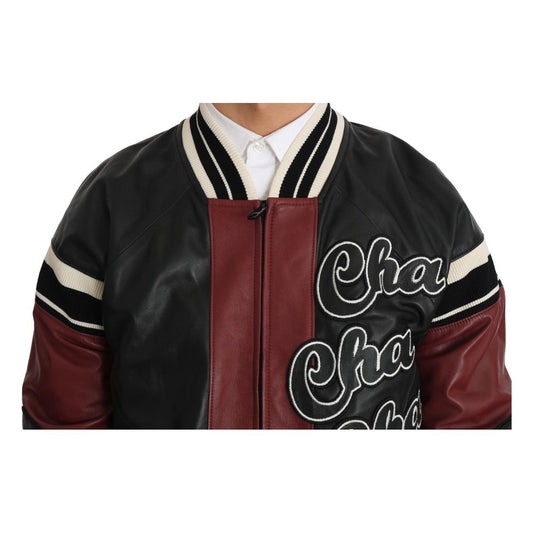 Exquisite Sheepskin Leather Bomber Jacket