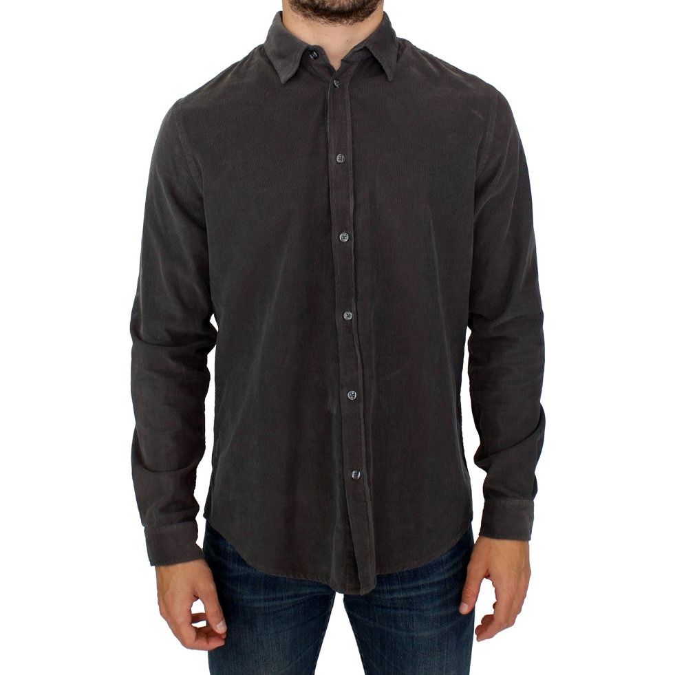 Chic Green Cotton Casual Men's Shirt