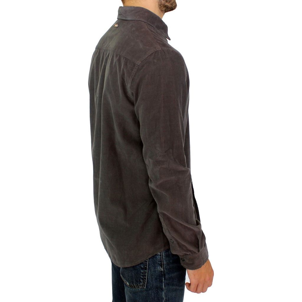 Chic Green Cotton Casual Men's Shirt