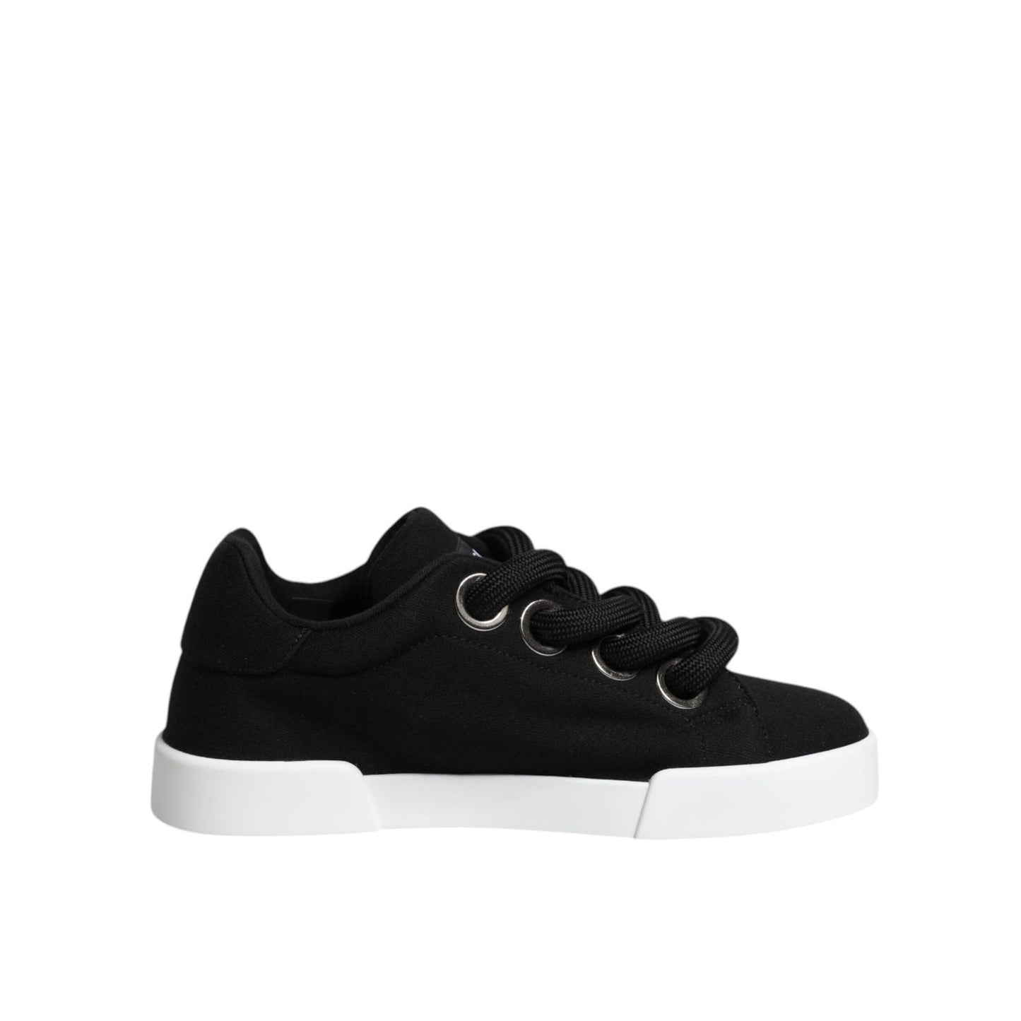 Dolce & Gabbana Black Portofino Low Top Sneakers Shoes