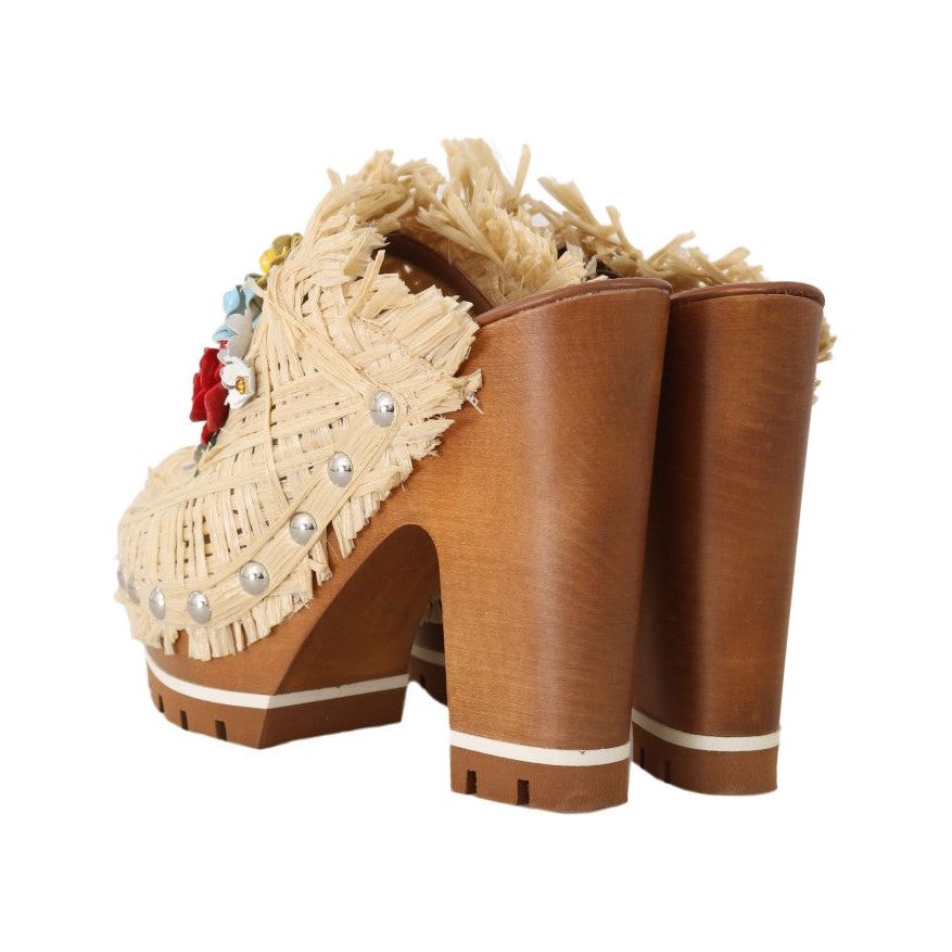 Dolce & Gabbana Chic Embellished Wooden Slides chic-embellished-wooden-slides