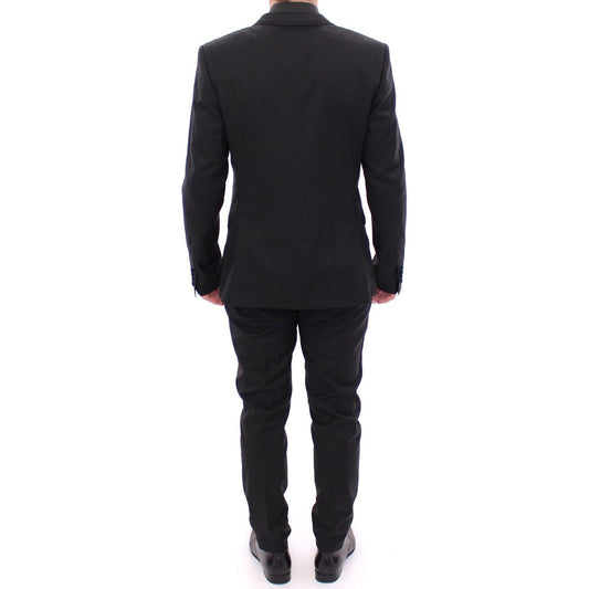 Dolce & GabbanaElegant Black Striped Wool-Silk Blend SuitMcRichard Designer Brands£889.00