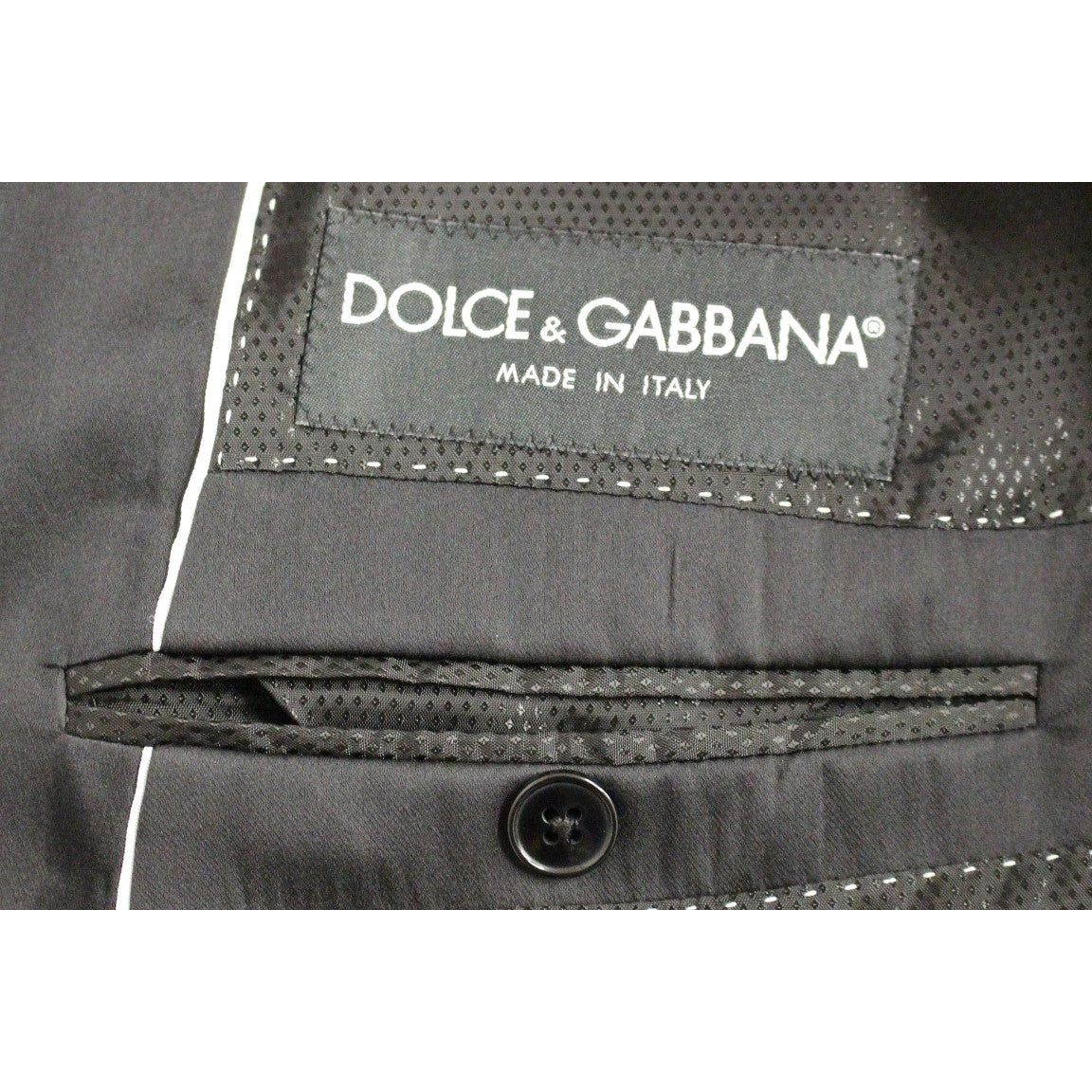 Dolce & Gabbana Elegant Black Striped Wool-Silk Blend Suit black-striped-double-breasted-slim-fit-suit